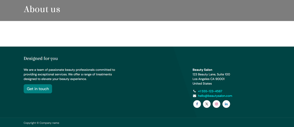 Beauty Salon Website2