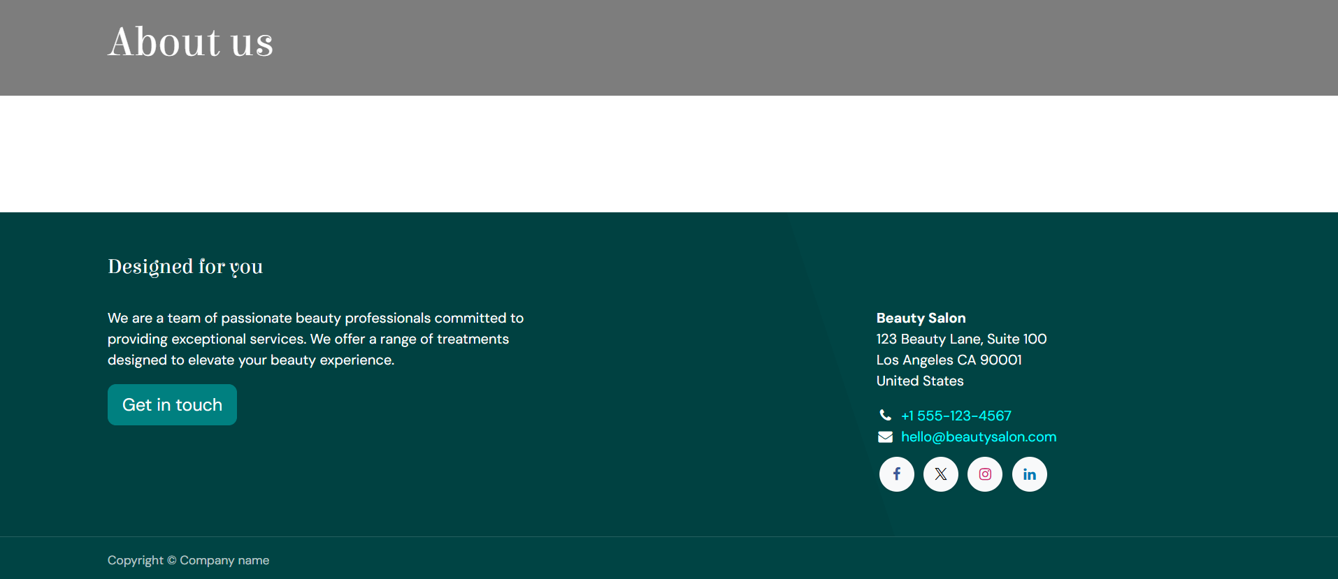 Beauty Salon Website2