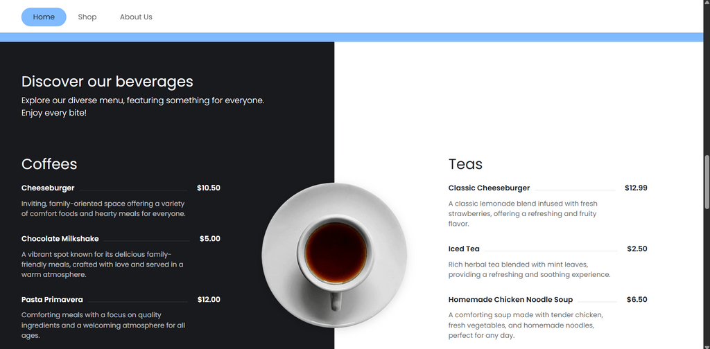 Restaurant Website2