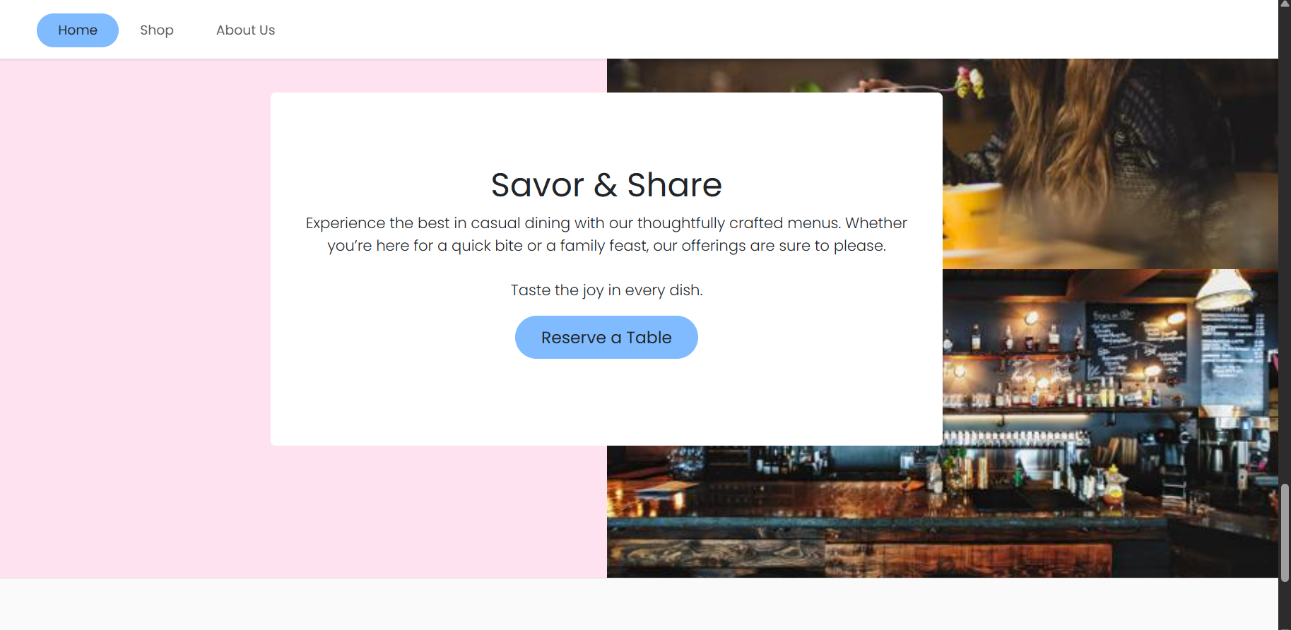 Restaurant Website2