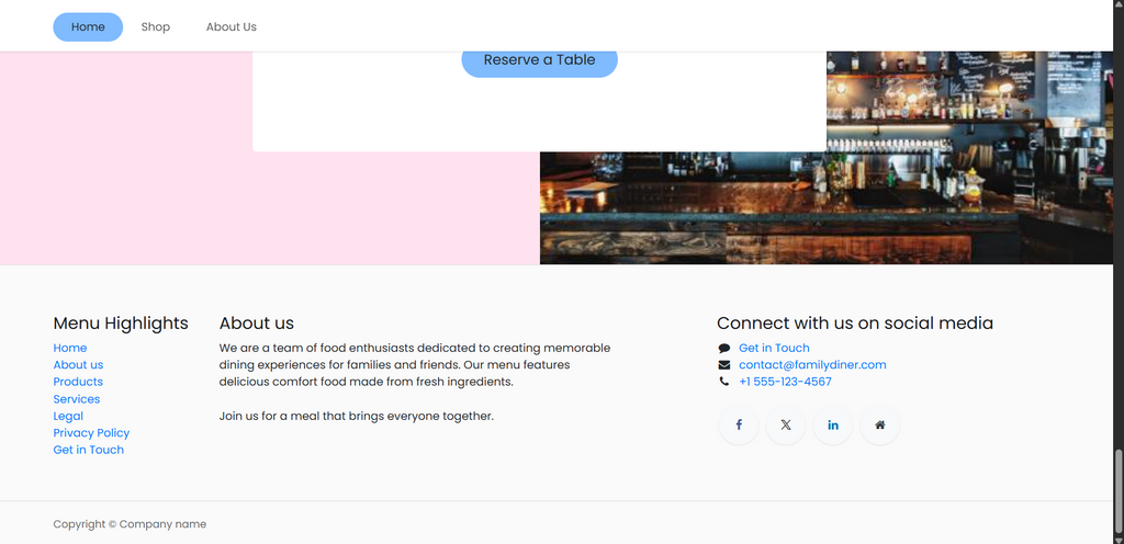 Restaurant Website2
