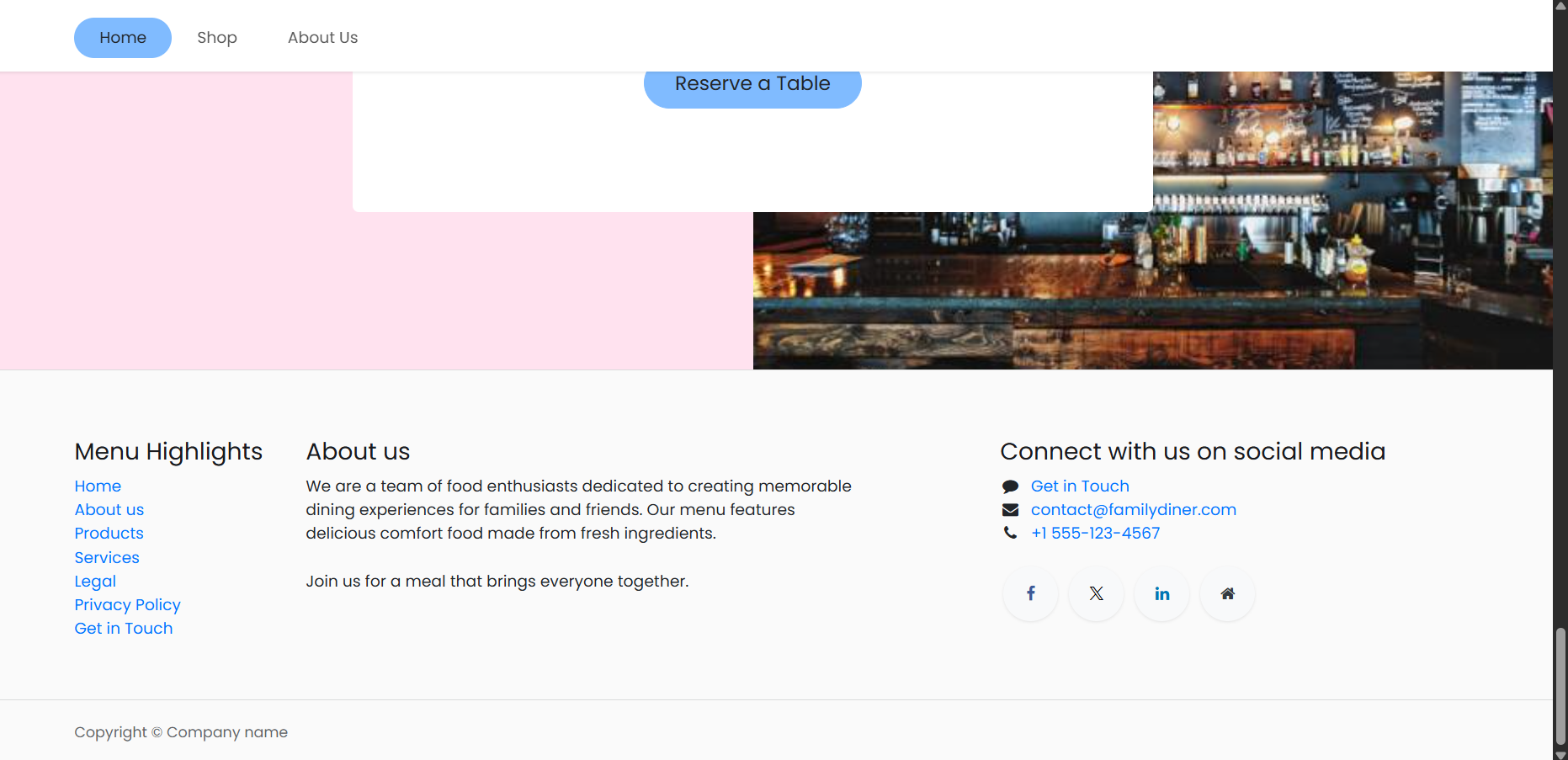 Restaurant Website2