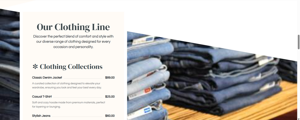 Clothing Store Website1