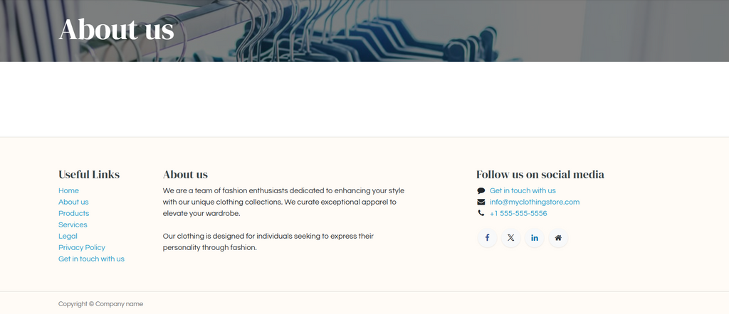 Clothing Store Website1