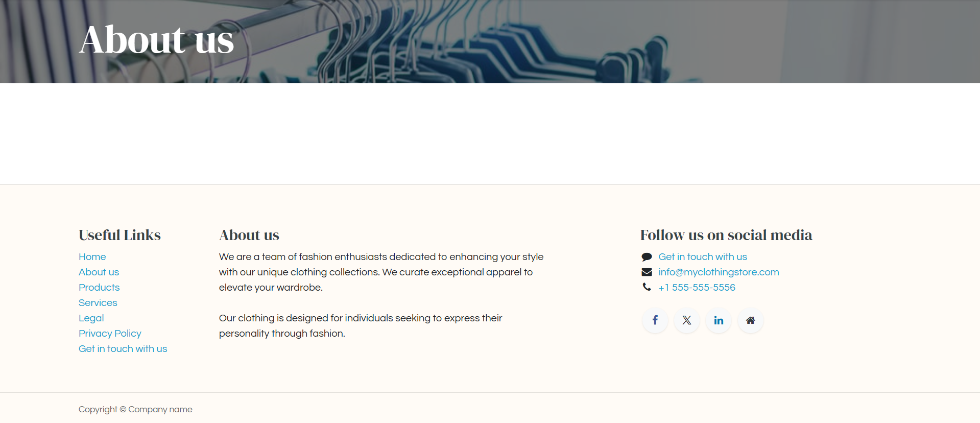Clothing Store Website1