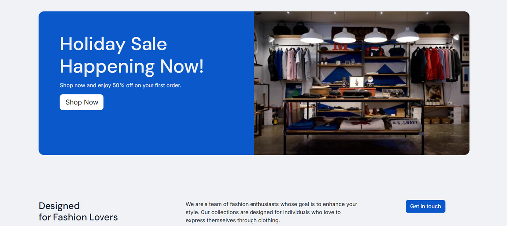 Clothing Store Website2