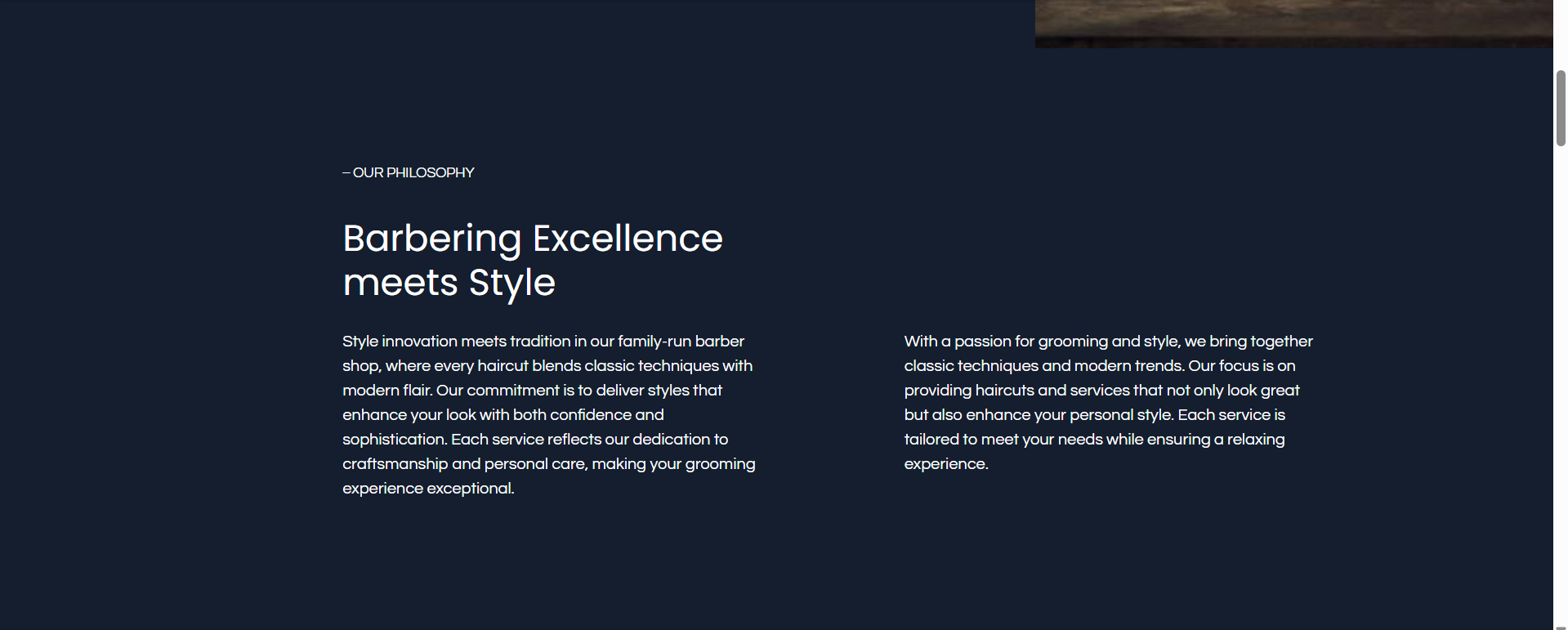 Barber shop Website1