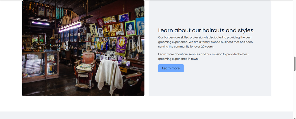 Barber shop Website1