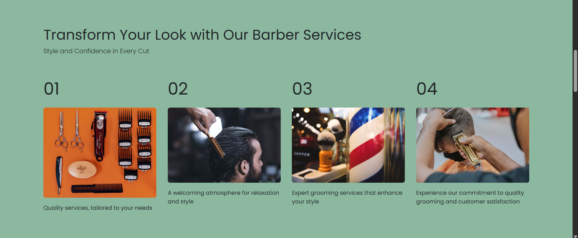 Barber shop Website2
