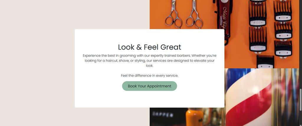 Barber shop Website2