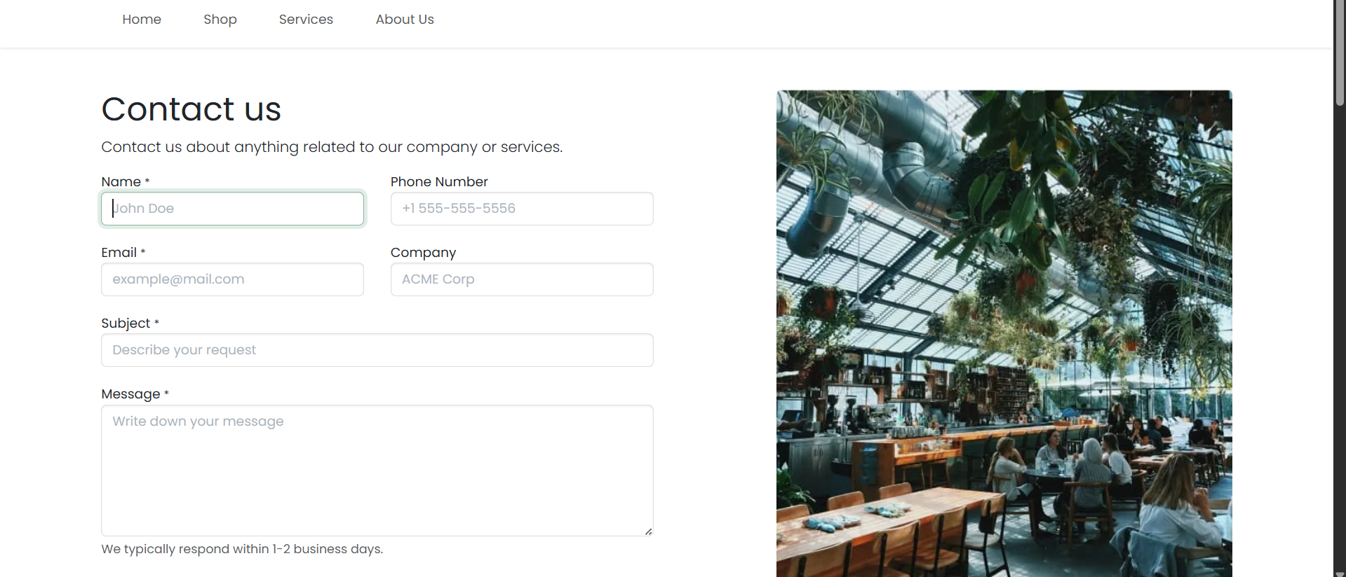 Barber shop Website2