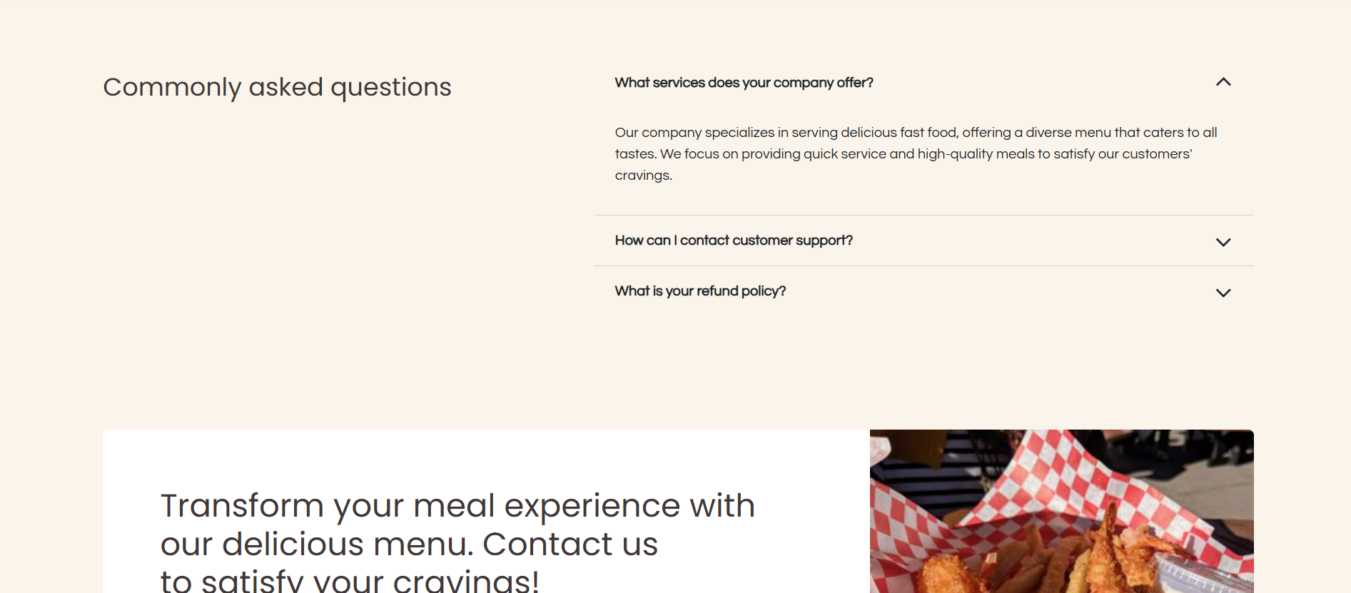 Fast Food Website1